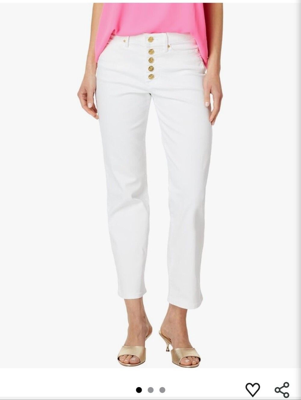 Lilly Pulitzer South Ocean High-Rise Straight Leg Jeans in Resort White